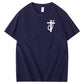 Jesus Made Me A Fisherman Pattern Print 100%Cotton T-Shirt
