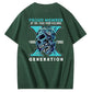 Gen X Skull Pattern 100%Cotton T-Shirt