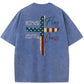 Stand For The Flag Kneel For The Cross 4th Of July Washed T-Shirt