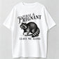 Feral & Pregnant Leave Me Alone Funny Pregnant Raccoon T-Shirt