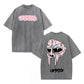 Urbntees MF BOO Melting Dripping Mask Hoodie Graphic Vintage Washed Cotton T-Shirt