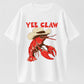 Urbntees Yee Claw Funny Crawfish Cowboy Graphic Pure Cotton T-Shirt