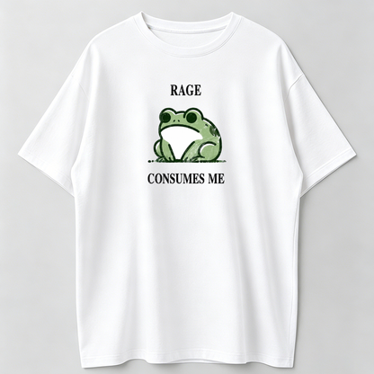Rage Consumes Me Frog Vintage T Shirt Men Women Tee Nature Lover Silly Frog Retro T-Shirt