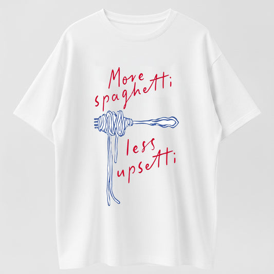 Urbntees More Spaghetti Less Upsetti Funny Organic Cotton Unisex T-Shirt