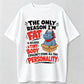 100% Cotton Funny Hippo Personality Graphic T-Shirt Plus Size