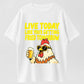 Humorous Rooster T-Shirt – Live Today Like Fried Tomorrow