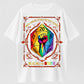 D&D Inspired Rainbow D20 T-Shirt – Unite & Roll for Initiative in Style