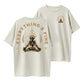 Vintage Distressed Meditating Skeleton T-shirt | Everything's Fine Gothic Casual Graphic Tee