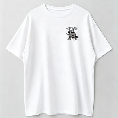 I Require Snacks T-Shirt, Raccoon T-Shirt, Feral Snack Tee, Goblincore Animal Lover Gift, Raccoon Meme Shirt, Chaotic Shirt