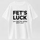 Fet’s Luck You Read That Wrong Funny Optical Illusion Organic Cotton Unisex T-Shirt