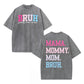 Urbntees BRUH Formerly Known as Mom Pink Blue Gradient Vintage Washed Pure Cotton T-Shirt