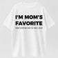 Cotton Funny Moms Favorite Son Daughter I'm Mom's Favorite T-Shirt Golf Gift for Men and Women Summer Wear