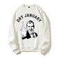 Dry January Funny Middle Finger Humor Organic Cotton Unisex Sweatshirt