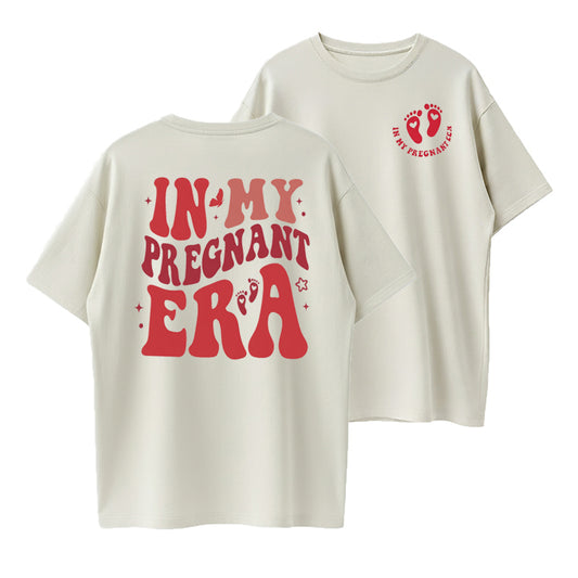In My Pregnant Era Cute Retro Pregnancy Announcement T-Shirt
