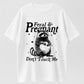 Feral & Pregnant Don't Touch Me Funny Pregnant Raccoon T-Shirt