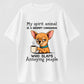 Urbntees My Spirit Animal Grumpy Chihuahua Slaps Annoying People Organic Cotton Unisex T-Shirt