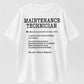 Urbntees Maintenance Technician Funny Definition Wizard Magician Cotton T-Shirt