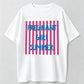 Pregnant Girl Summer Cute Pink Striped Pregnancy Announcement T-Shirt