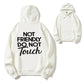 Not Friendly Do Not Touch Funny Warning Organic Cotton Unisex Hoodie