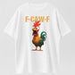 Funny Chicken F Caw F Graphic Tee: Rooster Meme Shirt