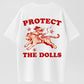 "Protect The Dolls" Vintage Cowgirl & Tiger Graphic T-Shirt - 100% Cotton Heavyweight(Reverse Design)