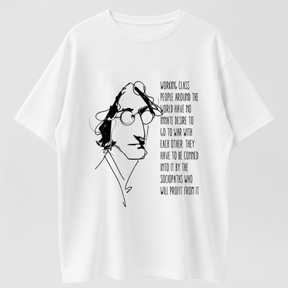 Imagine Working Class Peace Lennon Quote Organic Cotton Unisex T-Shirt