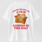 100% Cotton 'You're Telling Me A Crab Gooned In This Rag' Humorous Crab Rangoon Graphic T-Shirt