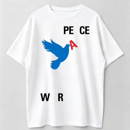 Peace Over War Dove Graphic T-Shirt – Positive Message Tee