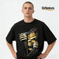 Urbntees Ripped Skull Golden Bones Dark Graphic Organic Cotton Unisex T-Shirt