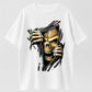 Urbntees Ripped Skull Golden Bones Dark Graphic Organic Cotton Unisex T-Shirt