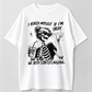 Trendy Skeleton Shirt | Asked myself if I’m okay | We Both Start Laughing | Funny Quotes Shirt