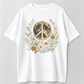Boho Floral Peace Moon Shirt, Retro Vintage Style