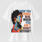 Color Splash Woman Portrait Art Street Style T-Shirt
