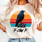 F-Caw-F Funny Crow Shirt, Black Crow Moonlit Raven Unisex T-shirt