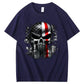 Skull Pattern Print 100%Cotton T-Shirt