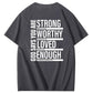 T-shirt med mønstertryk i 100% bomuld og Gud siger, at du er