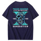 Gen X Skull Pattern 100%Cotton T-Shirt