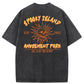 Spooky Island Cartoon Halloween Washed Cotton T-Shirt