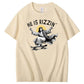 He is Rizzin' Funny Pattern Print Crew Neck T-Shirt