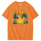 F-Caw-F Crazy Shock Chicken Pattern100% Cotton T-Shirt