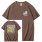 Fatherhood Skull And Beer Pattern Print Cotton T-Shirt