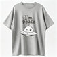 I Come In Peace Cute Alien Peace Sign Matching Couple T-Shirt