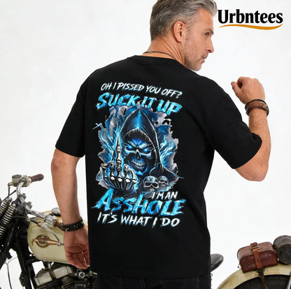 Urbntees I'm an Asshole It's What I Do Funny Grim Reaper Organic Cotton Unisex T-Shirt