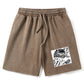 Creepy Cat Anime Horror Anteater Washed Shorts