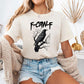 F-Caw-F Black Crow Pun Funny Bird Cawing Grunge T-Shirt