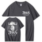 Jesus Forgive Pattern Print 100%Cotton T-Shirt