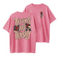 "Tattoos Are Trashy" Skull & Rose Tee | 100% Cotton Round Neck Tops Short Sleeve