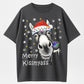 100% Cotton "Merry Kissmyass" Christmas Donkey T-Shirt