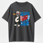 100% Cotton "Red White & Due" Funny Raccoon Maternity T-Shirt, Pregnancy Gift