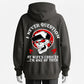Edgy Skull Graphic Hoodie – 'I Never Question' Bold Design for Unique Street Style